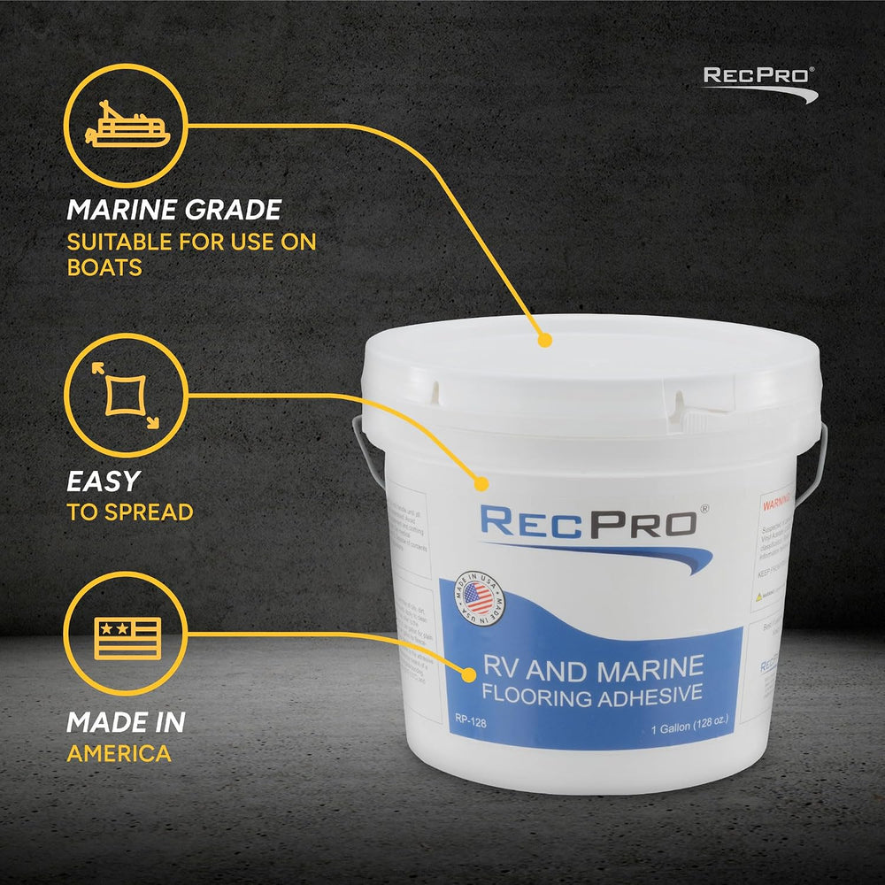 RecPro RV Roll On Floor Adhesive | Marine Grade | Water-Based | 1 Gallon