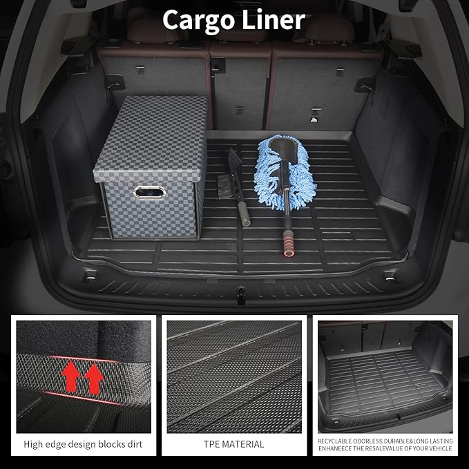 Wayhigh-All Weather Floor Mats & Cargo Liner and Seatback Cargo Set