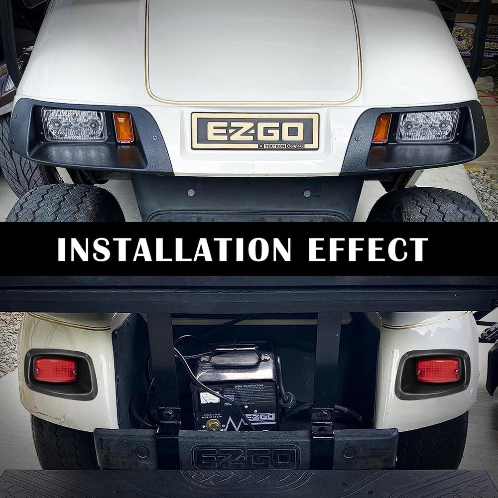 EZGO TXT 1996-2013 LED Adjustable Light Kit 48V, 2 LED headlight, 2 LED taill...