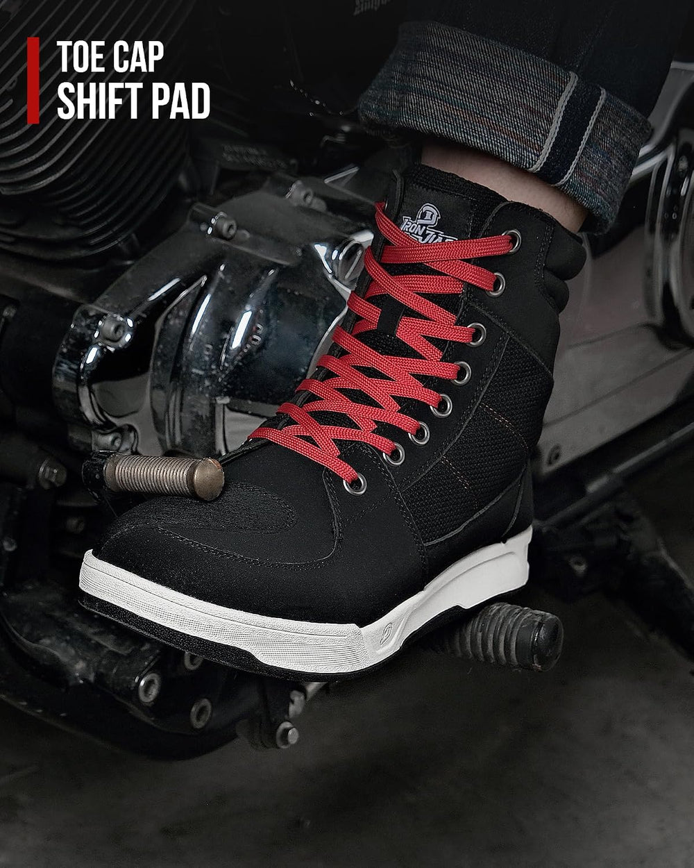 BORLENI Motorcycle Shoes for Men CE Certified Road Street Motocross Boots