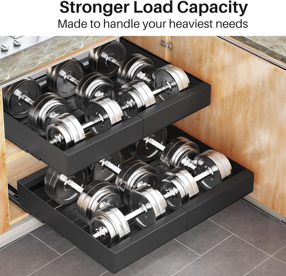 2 Pack Pull out Cabinet Organizer, Expandable(12"-20") Heavy Duty S...