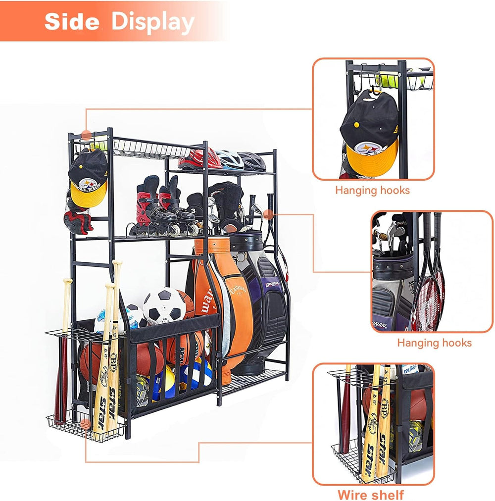 WALMANN Garage Sports Equipment Organizer, Golf Bag Stand for Garage