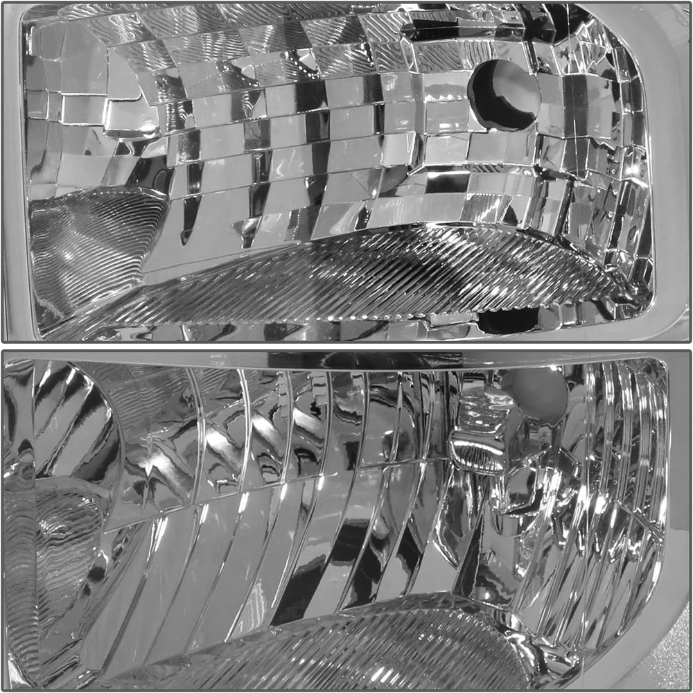 DNA MOTORING HL-OH-FSU13-CH-CL1 Chrome Housing Headlights Replacement Compati...