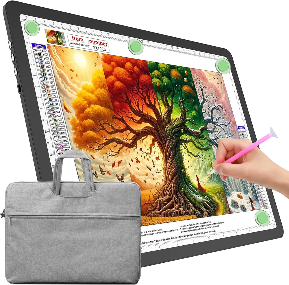 TOHETO A4 Light Board with Bag for Diamond Painting, Super Bright Magnetic Li...