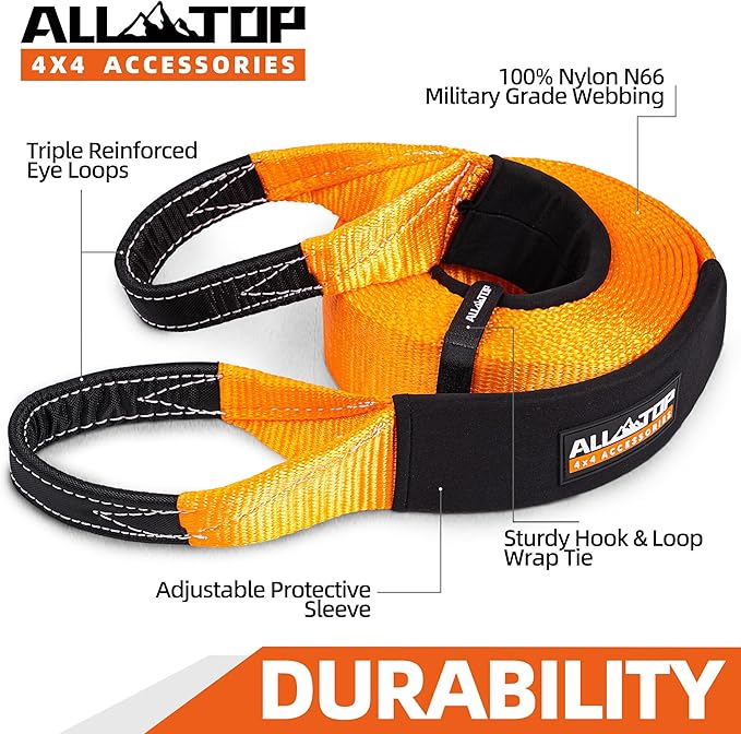 ALL-TOP Recovery Snatch Strap, 3in x 20ft
