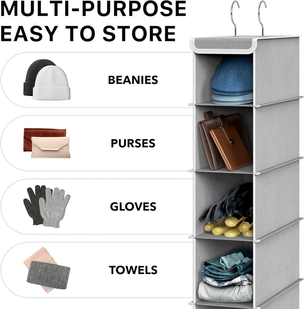 Simple Houseware 2 Pack 10 Shelves Hanging Shoe Organizer, Gray