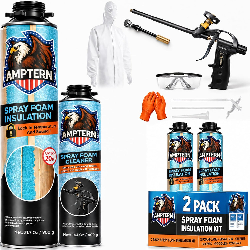2 Pack Spray Foam Insulation Kit, High Density Closed Cell Spray Foam, DIY Sp...