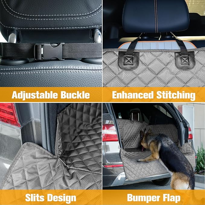 PETICON SUV Cargo Liner for Dogs, Waterproof Pet Cargo Cover Dog Seat Mat for