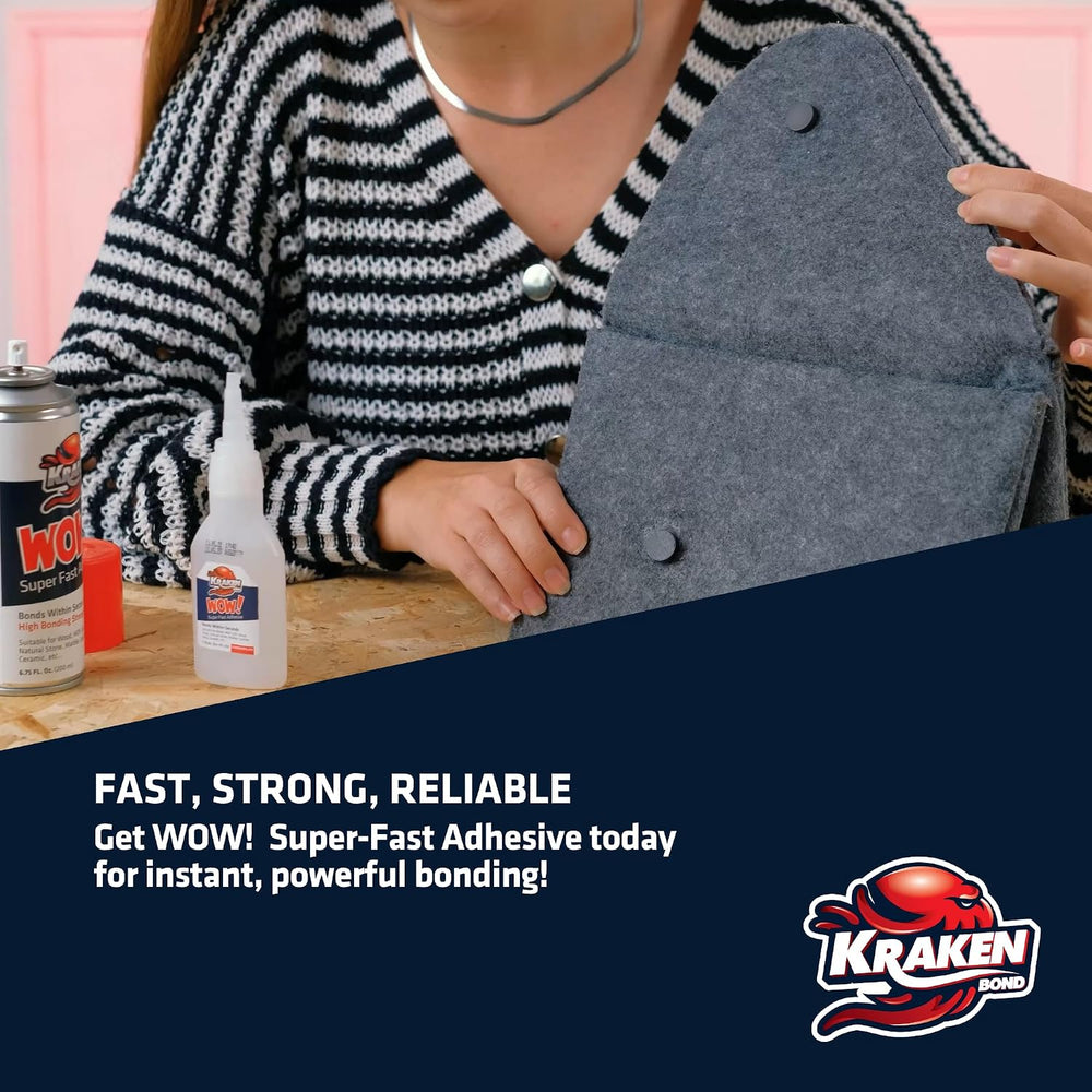 Kraken Bond Wow! CA Glue Set (4x3.5 oz) with Activator (2x13.5 oz) –Super Fas...