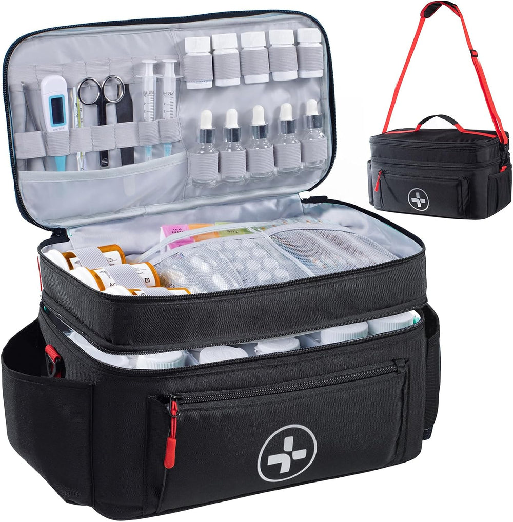 BAGSFY Medicine Bag, Large Medical Bag and First Aid Bag Empty for Travel