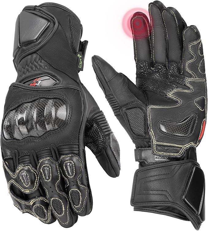 KEMIMOTO Leather Motorcycle Gloves