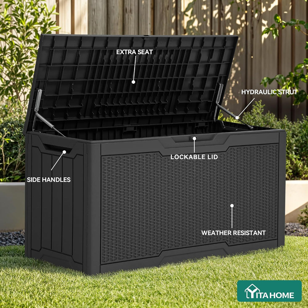 YITAHOME 80 Gallon Resin Deck Box