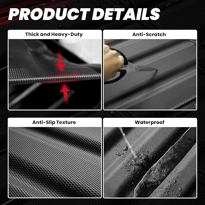 LASFIT Truck Bed Mat Fits for Rivian R1T 2025 2024 2023 2022 Accessories