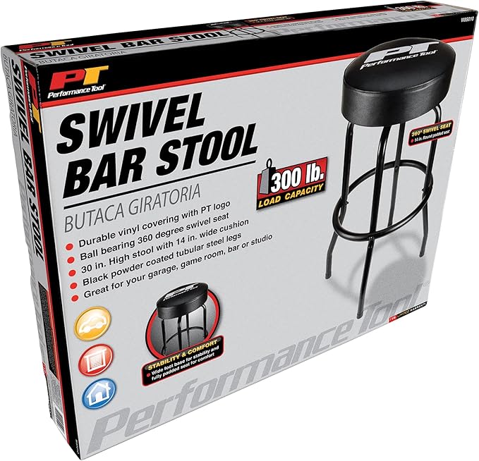 Performance Tool W85010 Swivel Seat Bar Stool