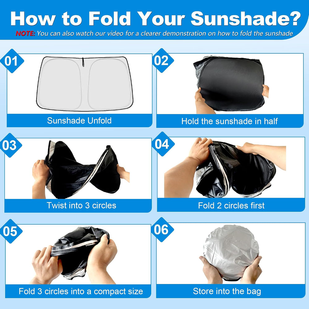Front Windshield ＆ Side Window Sun Shade for 1992-2025 Fo-rd E-Series E-150 E...