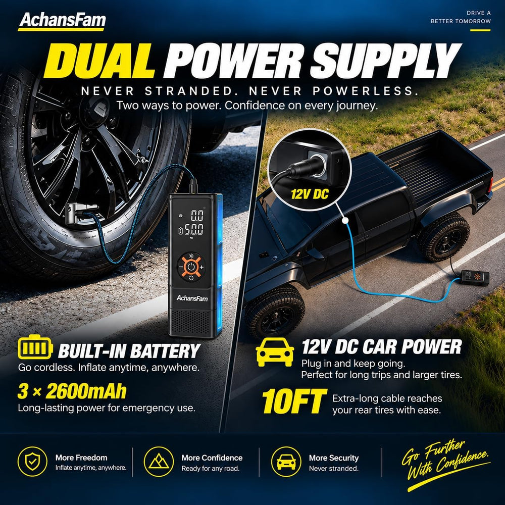 S9 Tire Inflator Portable Air Compressor for SUVs & Pickup Trucks
