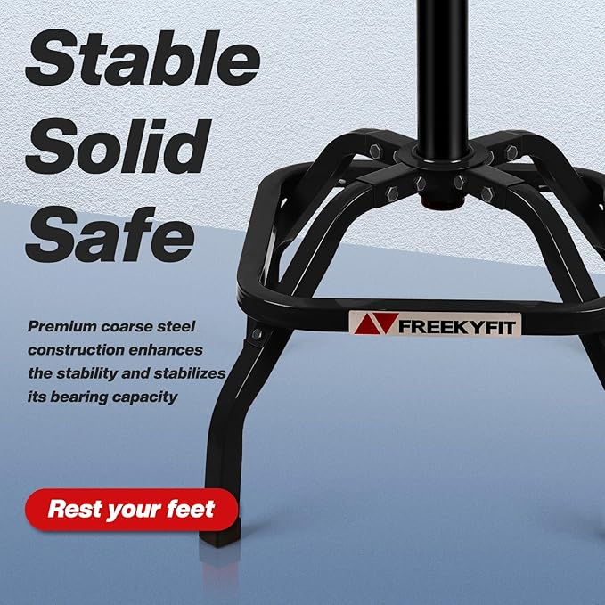 Shop Stool with Backrest, Mechanic Garage Stool
