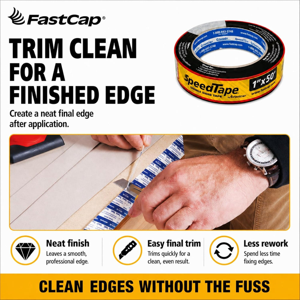 FastCap SpeedTape Double Sided Adhesive Tape, 1" x 50'