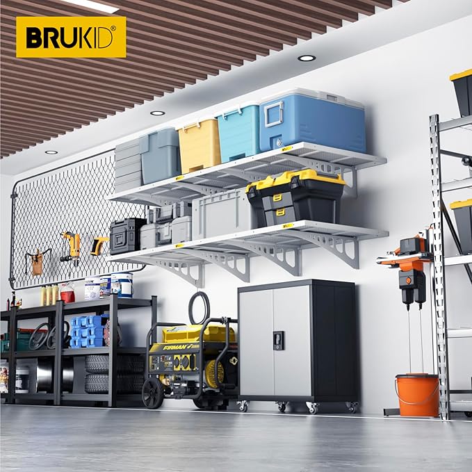 4Pack 2x3ft Adjustable Metal Garage Wall Shelving Heavy Duty Garage Storage