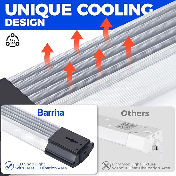 Barrina BS84 LED Shop Lights for Workshop 4FT, 6500K Utility Shop Lights (10 ...