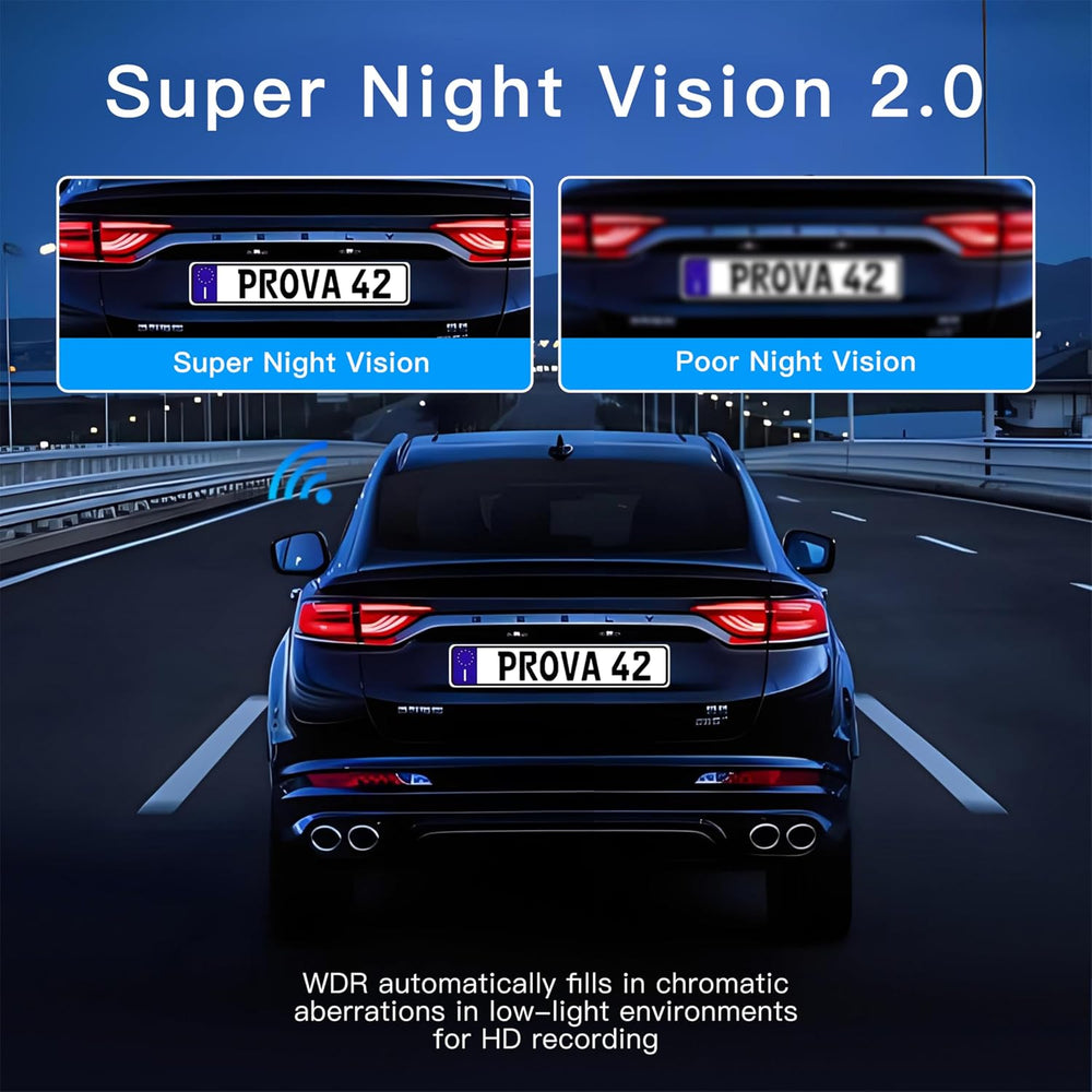 WIZACE 4 Channel Dash Cam 360 Degree View 5G WiFi & APP Control
