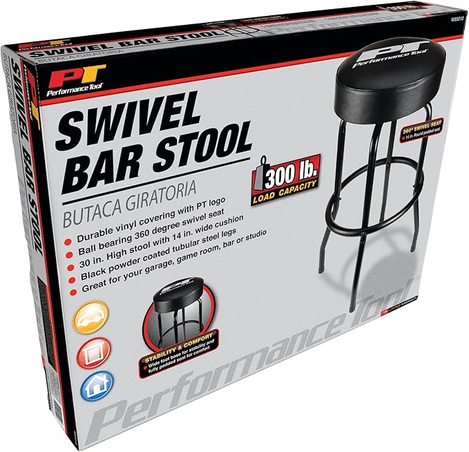 Performance Tool W85010 Swivel Seat Bar Stool