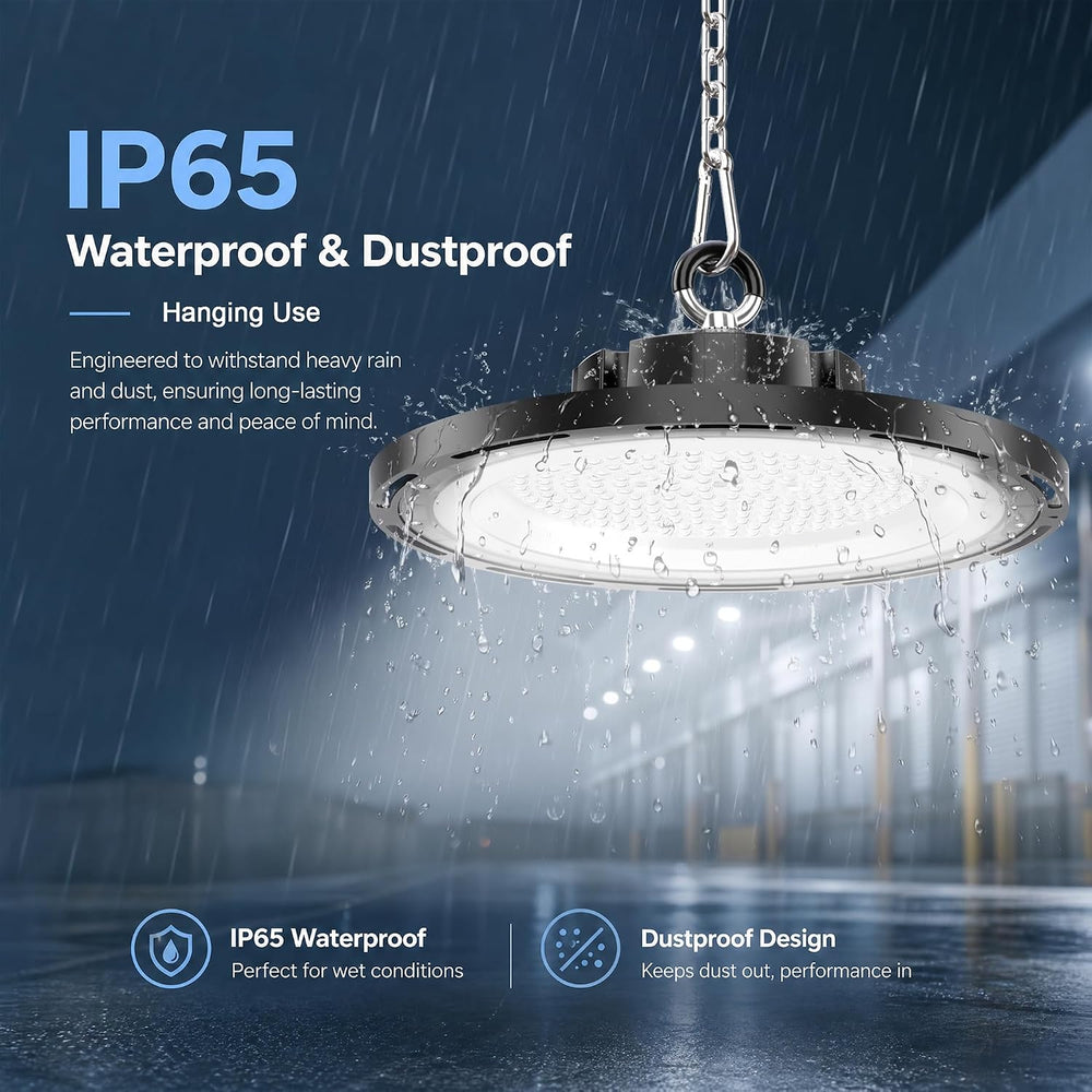 UFO LED High Bay Lights 200W 10 Pack 5000K Daylight with 5ft Plug
