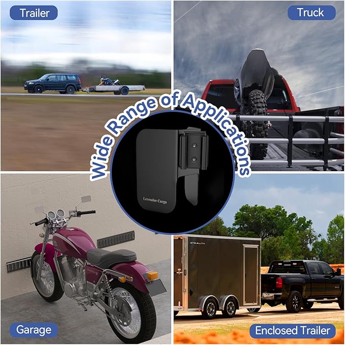 4 Pack E-Track Dirt Bike Wheel Chock Supports tire up to 6", Heavy Duty 10