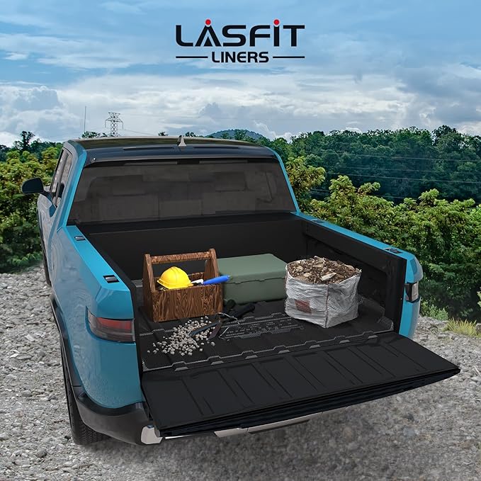 LASFIT Truck Bed Mat Fits for Rivian R1T 2025 2024 2023 2022 Accessories