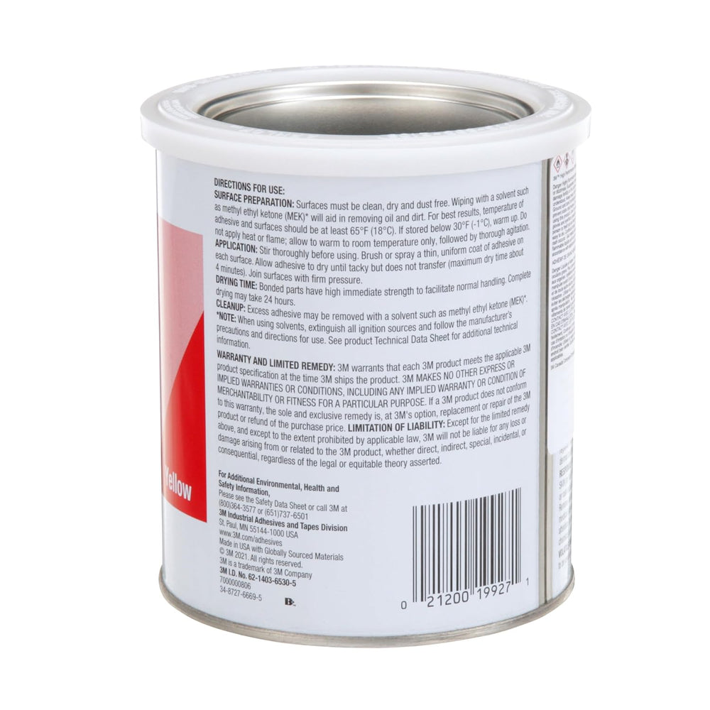 3M Neoprene High Performance Rubber and Gasket Adhesive 1300L, Yellow