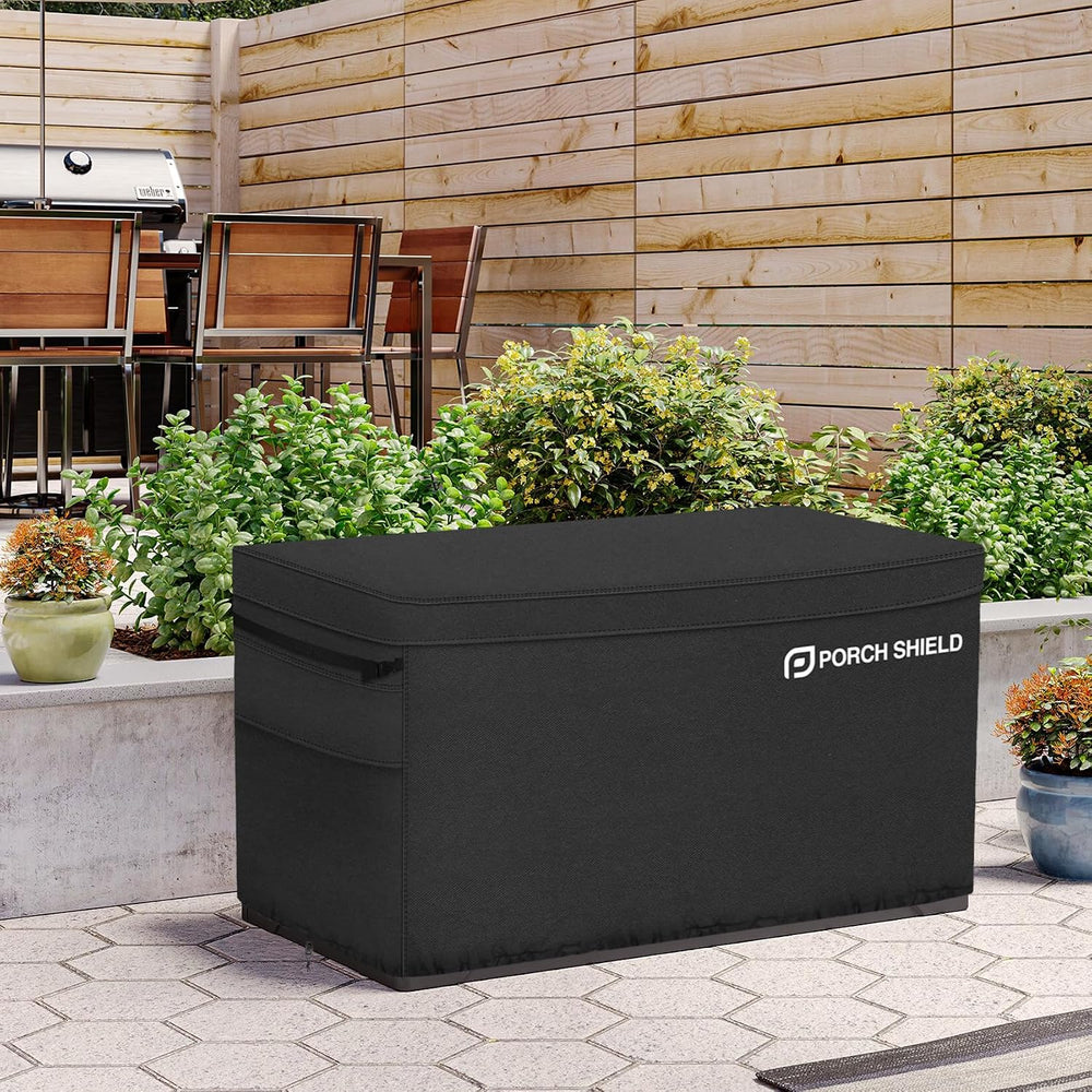 Porch Shield Patio Deck Box Cover (Upgrade), 62 x 29 x 28 inches, Black