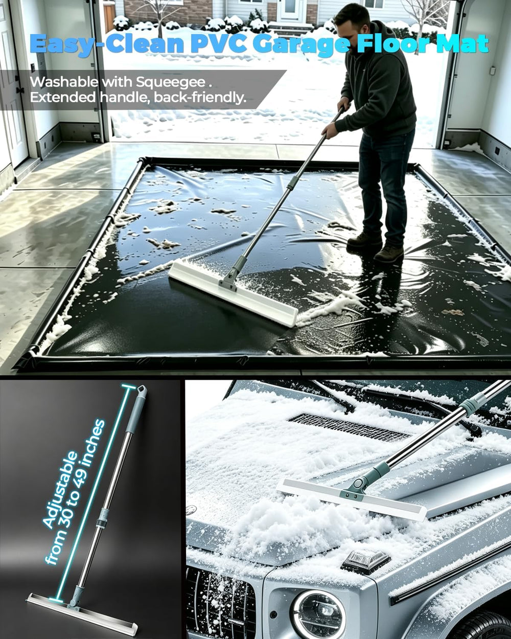 Containment Mat 8'6" x 20' Garage Floor Mats for Under Car