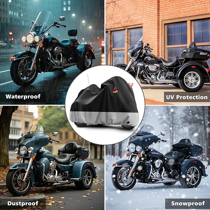 Trike Motorcycle Cover, Outdoor Waterproof Vehicle Cover