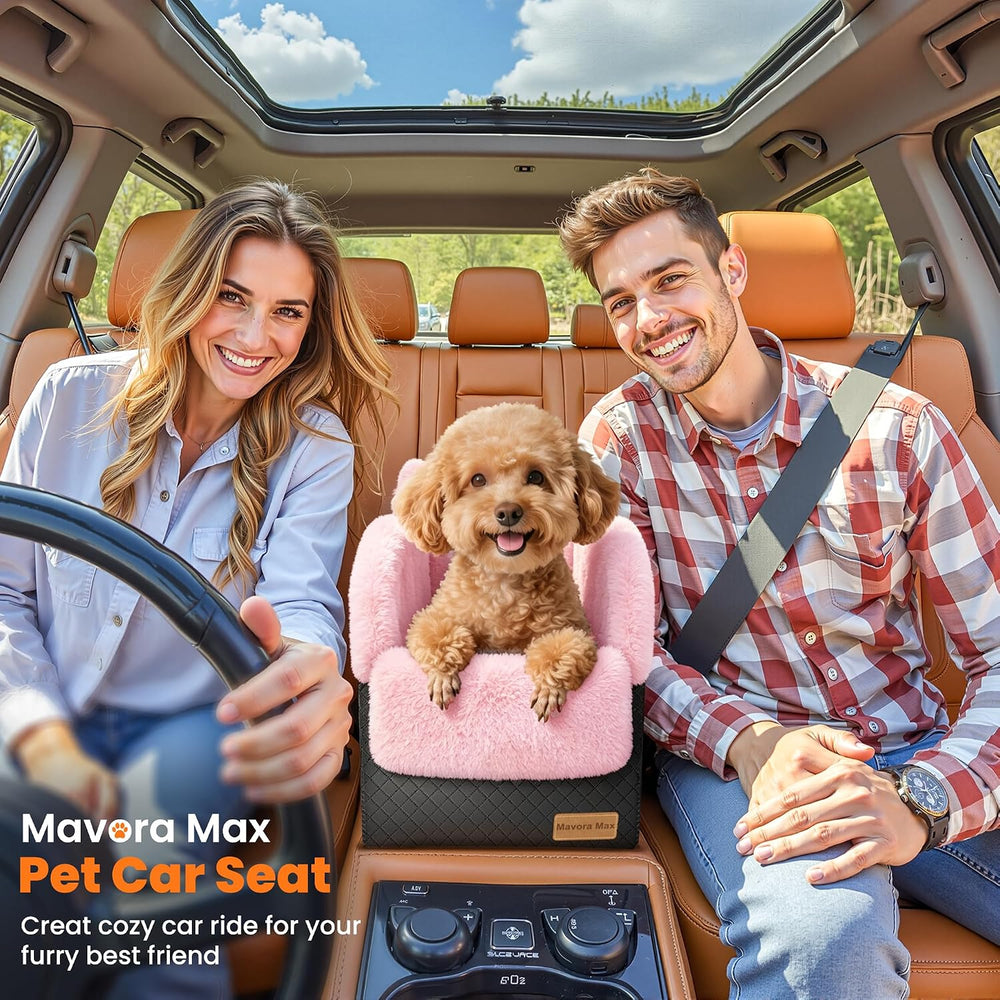 Center Console Dog Car Seat for Small Dogs Under 11lbs, B-Pink