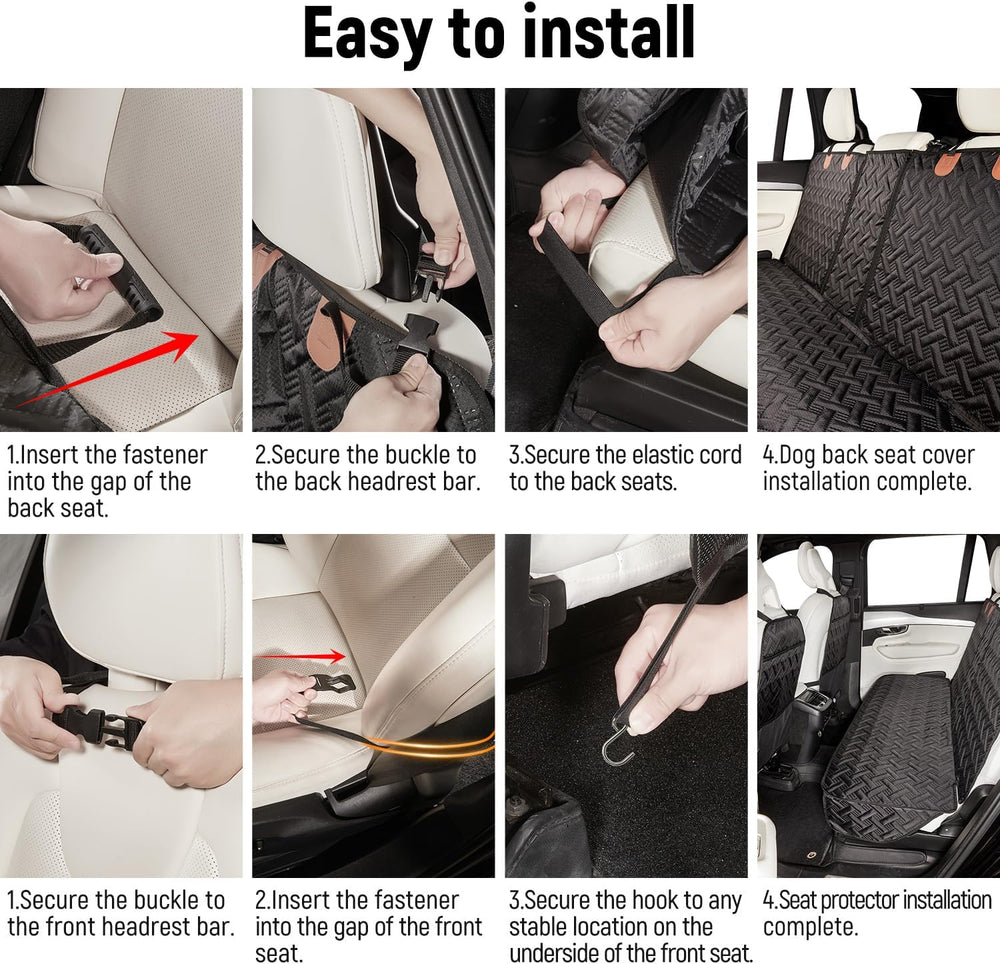 Dog Car Seat Cover for Back Seat,Back Seat Pet Cover for Dogs,Waterproof Scra...