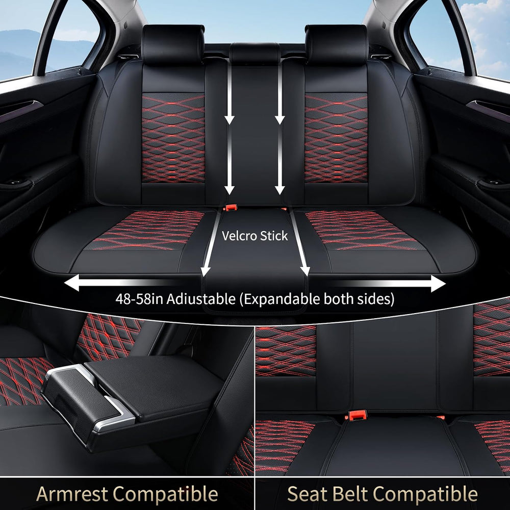 Leather Seat Covers, Car Seat Covers Full Set, Car Seat Protector Waterproof,...
