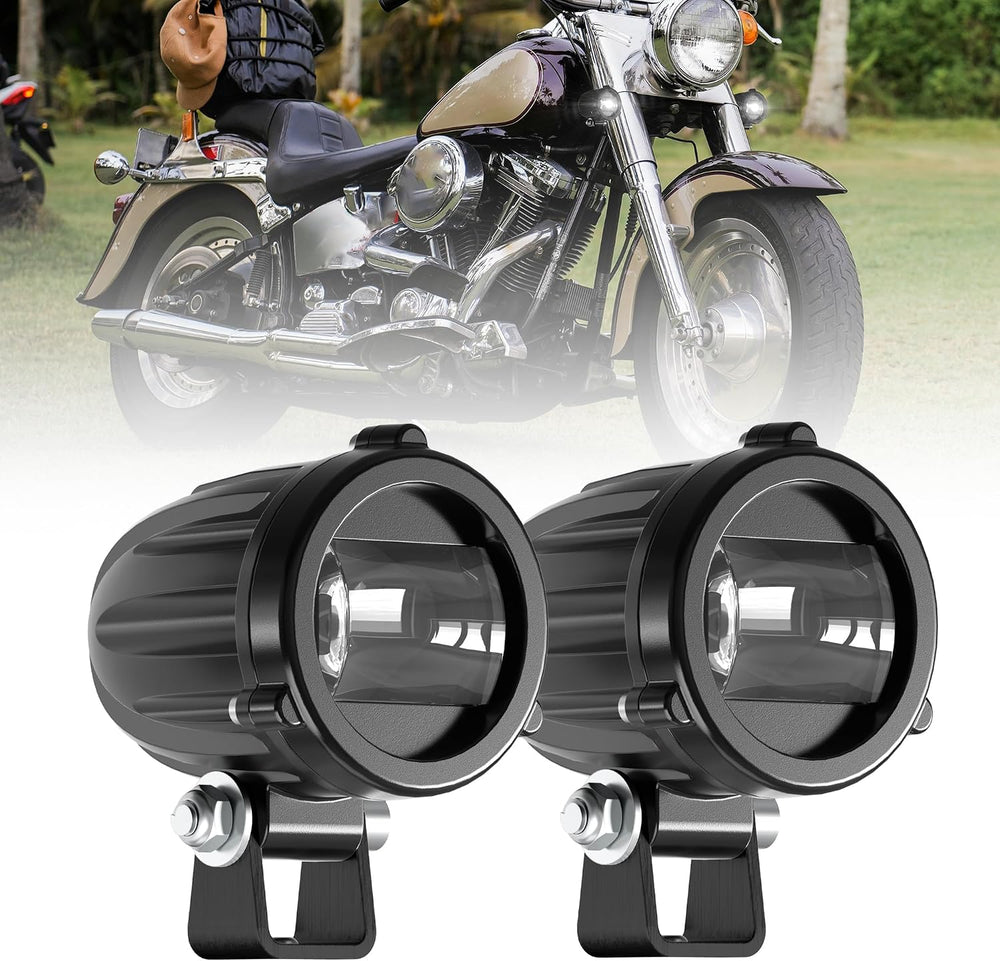 4WDKING 2" LED Motorcycle Lights 20W 2000LM Spot Driving Lights IP68(2PCS)