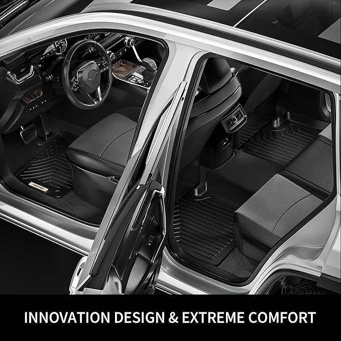 OEDRO Floor Mats Fit for Toyota Camry 2011-2007, Custom Fit Front & 2nd Row