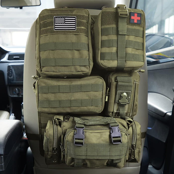 Universal Tactical Seat Back Organizer Vehicle Molle Panel Organizer Storage