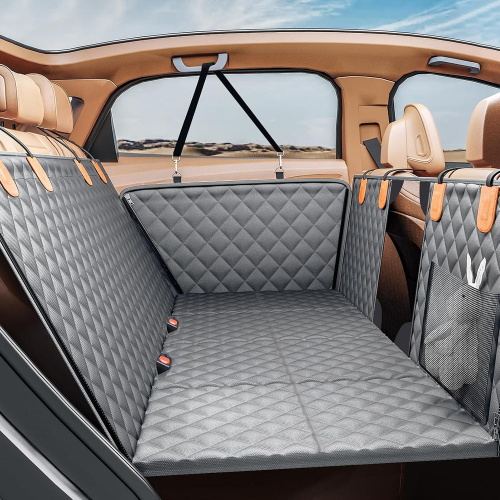 Dog Car Seat Cover for Back Seat, Hard Bottom Back Seat Extender