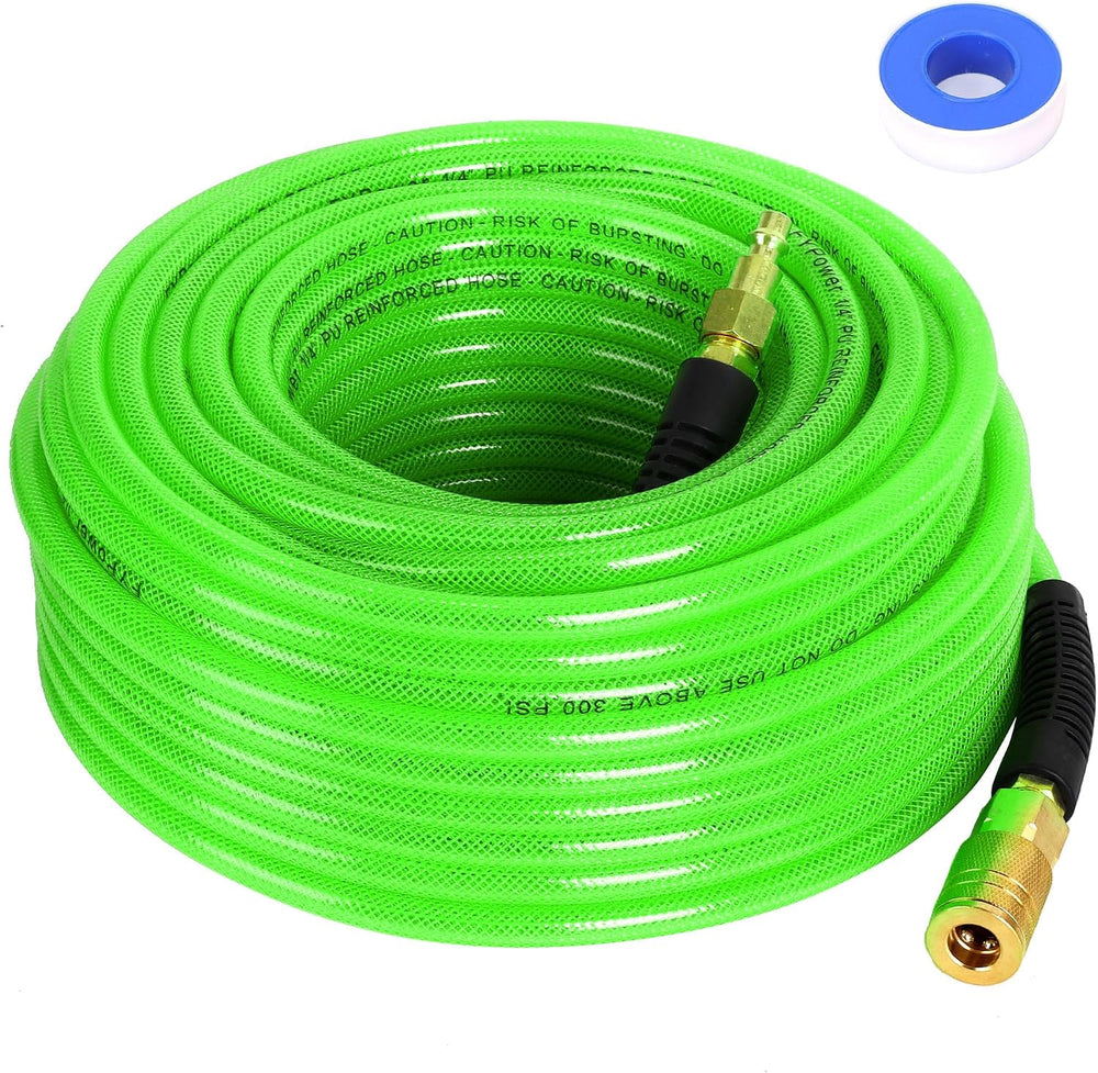 Air Hose 1/4 Inch x 100 Feet Reinforced Polyurethane (PU)