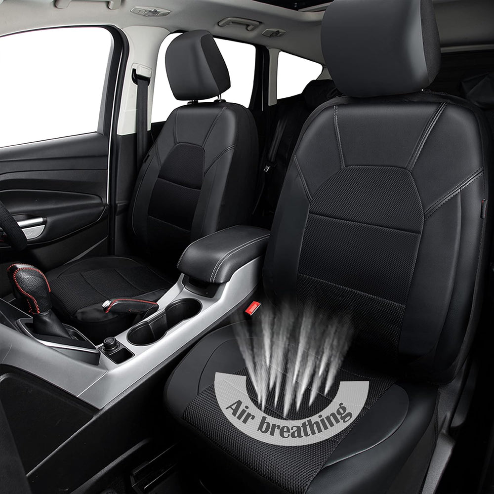 CAR PASS Universal Leather Two Front Seat Covers,Sport seat Covers fits Most ...