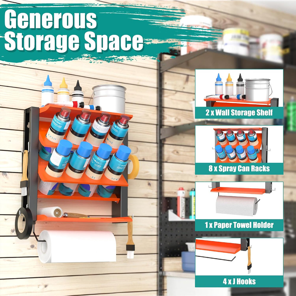 EVERHANGER Spray Can Holder, Lube Can Wall Mount Storage Rack