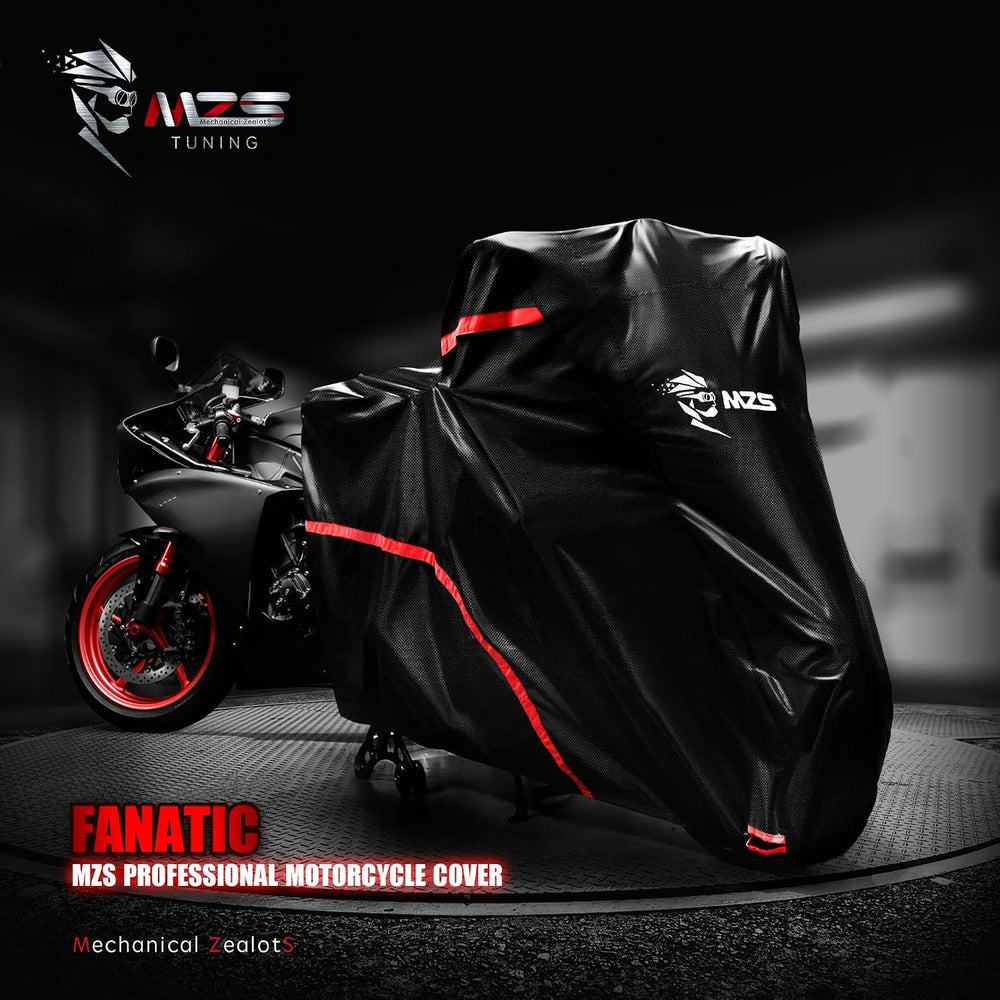 MZS Motorcycle Cover Waterproof Outdoor fits up to 86" Sport Bikes Cruiser