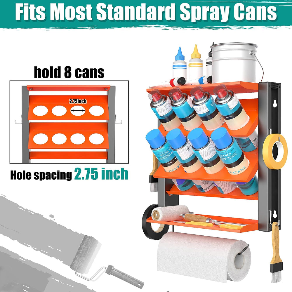 EVERHANGER Spray Can Holder, Lube Can Wall Mount Storage Rack