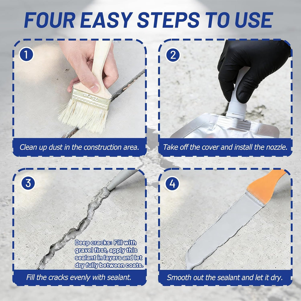 Concrete Crack Filler, 5.3LB Self-Leveling Cement Crack Repair