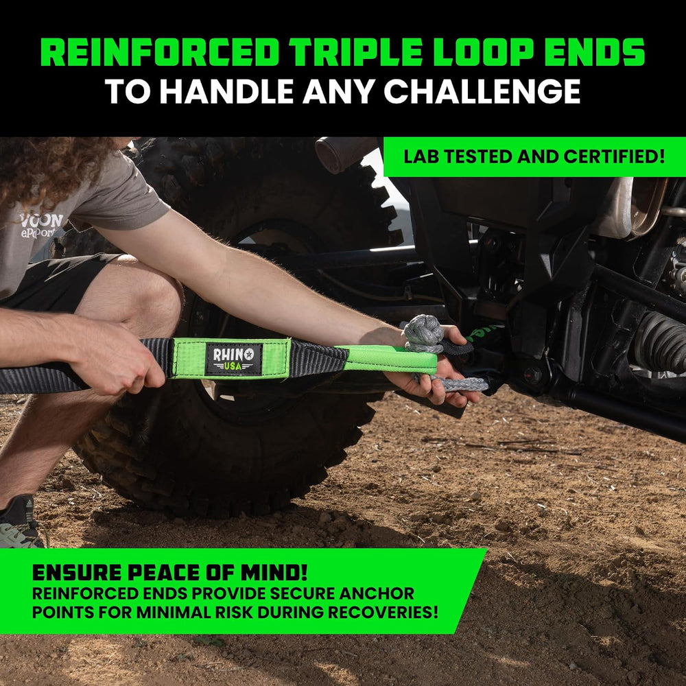 Rhino USA Offroad Recovery Tow Strap (2in x 20ft) - 20,024lb for UTV/ATV