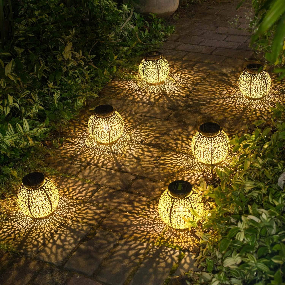 2Pack Solar Outdoor Lanterns Waterproof, Garden Gifts for Mom, Rose Solar Gar...