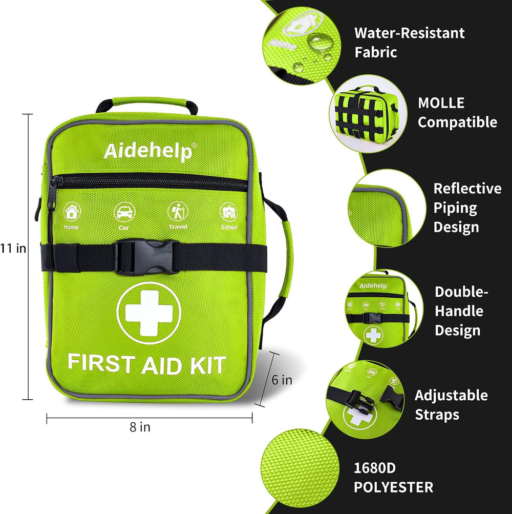 520 Pieces Premium First Aid Kit - Large Emergency Medical Kit for Survival, ...