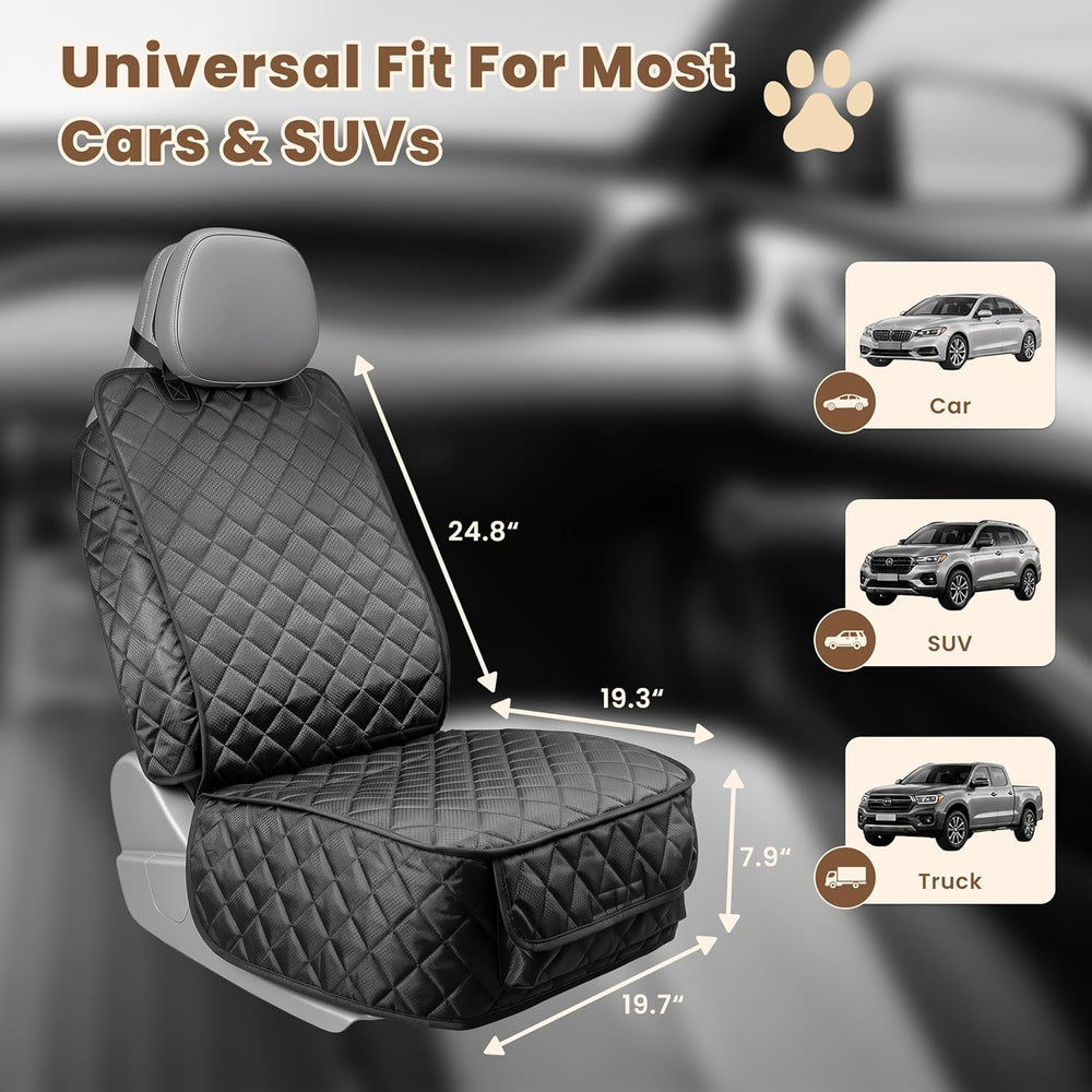 2 Pack Dog Car Seat Cover for Front Seat, Waterproof Car Seat Protector